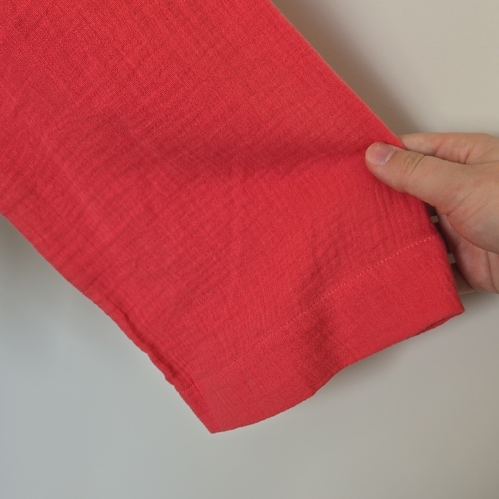 Isaac Mizrahi Coral Button-Down Shirt - Picture 4 of 6